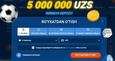 Bir bosishda ro‘yxatdan o‘tish